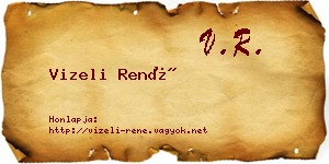 Vizeli René névjegykártya